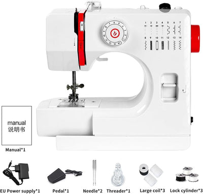 Outbit Nähmaschine für Anfänger 14 Stiche Elektrische Nähmaschine Multifunktionelle Nähmaschine für