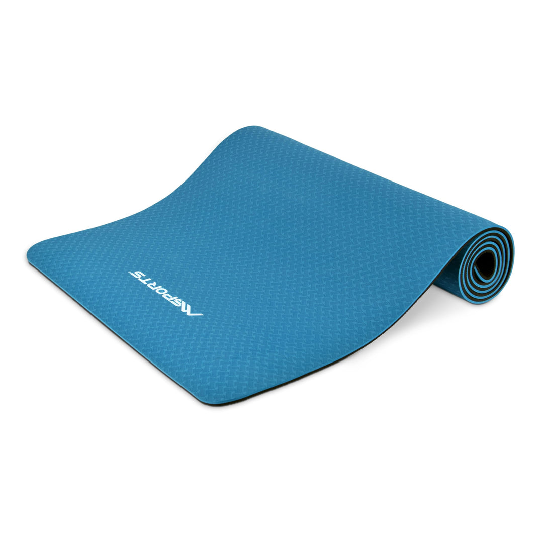 MSPORTS Gymnastikmatte, Yogamatte Premium inkl. Übungsposter 183 x 61 x 0,8 cm extrem rutschfest | H