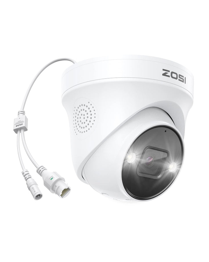 ZOSI 5MP Add-On PoE Überwachungskamera Aussen mit KI Personen-/Fahrzeugerkennung, 2-Wege-Audio, Farb