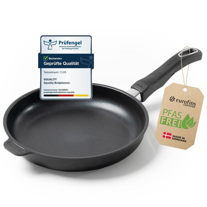 Premium Bratpfanne PFAS frei 24 cm – Antihaft Pfanne beschichtet aus Dänemark | Ofenfest bis 260 °C,