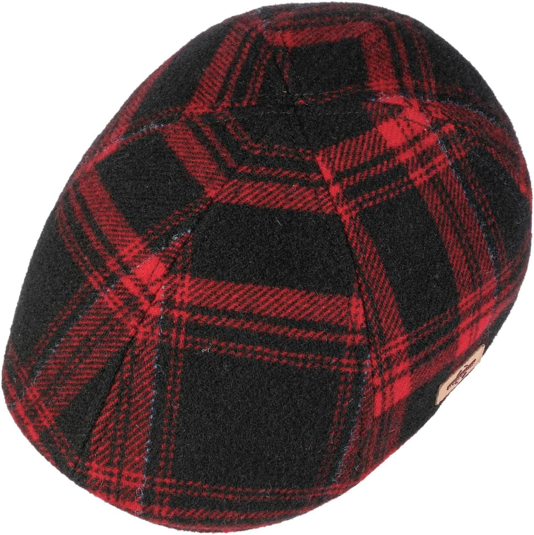 Stetson Texas Shadow Plaid Flatcap Schirmmütze Schiebermütze Wollcap Herren - Made in The EU mit Sch