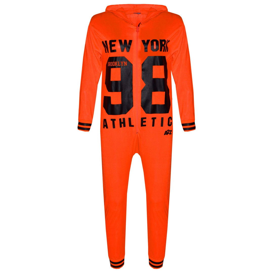 A2Z 4 Kids Mädchen Jungen Baumwolle Onesie New York 98 Athletic Pyjamas Lounge Wear Schlafanzug Bequ