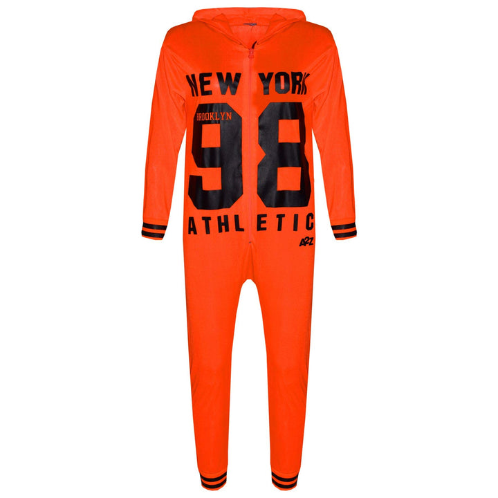 A2Z 4 Kids Mädchen Jungen Baumwolle Onesie New York 98 Athletic Pyjamas Lounge Wear Schlafanzug Bequ