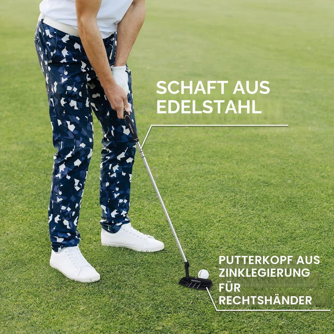 CRESTGOLF 35 Zoll Edelstahl Golf Insert Putter Blade Golf Putter, Golf Putter für Herren Rechtshände