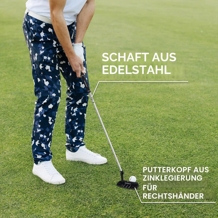 CRESTGOLF 35 Zoll Edelstahl Golf Insert Putter Blade Golf Putter, Golf Putter für Herren Rechtshände