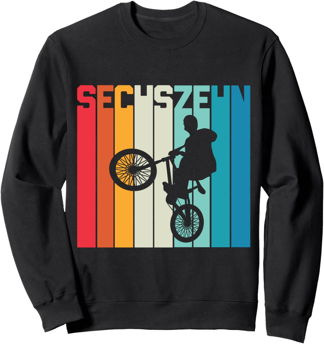 16. Geburtstag Geschenk Jungs Kinder Vintage BMX Fahrer Fan Sweatshirt
