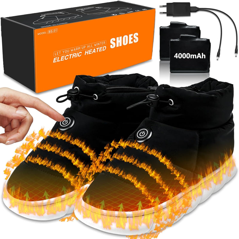 ZONSUSE Beheizte Schuhe Herren Damen,Beheizbare Hausschuhe,Fusswärmer Elektrisch, Elektrische Warme