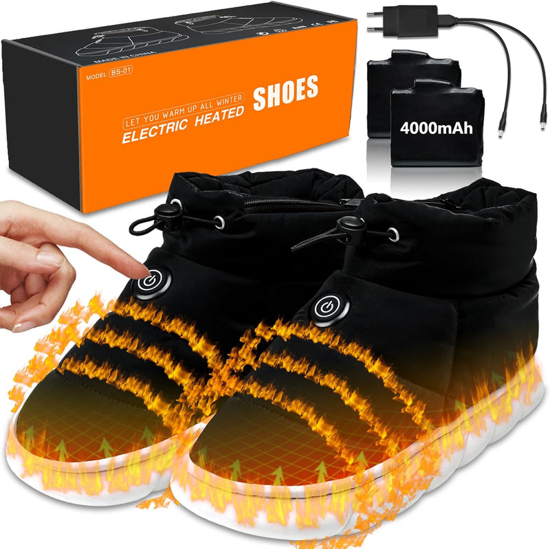 ZONSUSE Beheizte Schuhe Herren Damen,Beheizbare Hausschuhe,Fusswärmer Elektrisch, Elektrische Warme