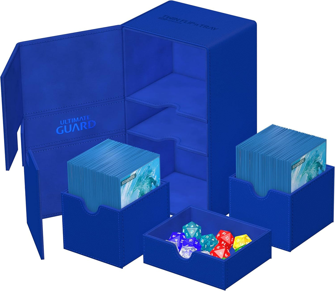 Ultimate Guard Twin Flip`n`Tray 200+ XenoSkin Monocolor Blau, Blau