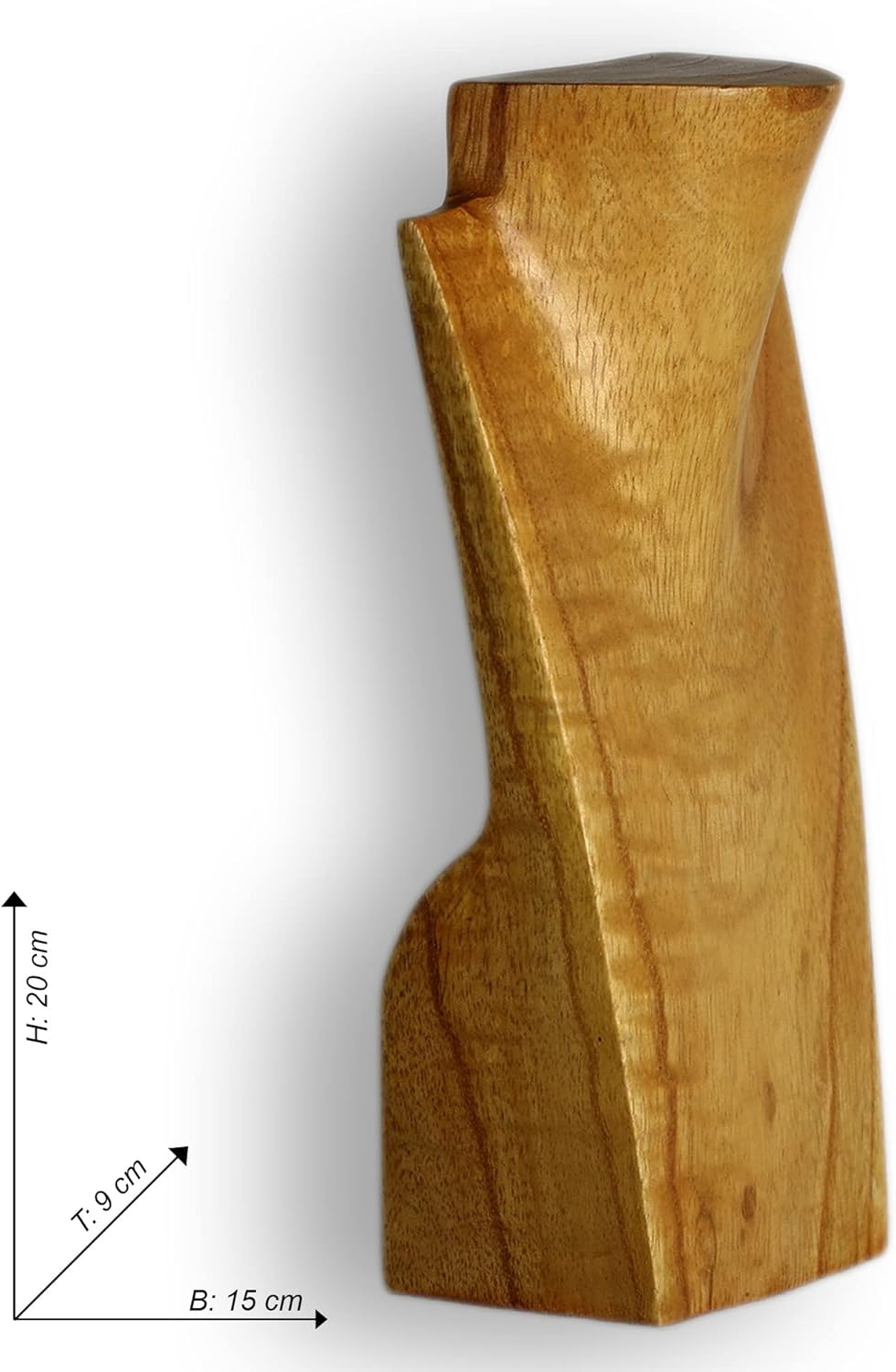 ART-CRAFT Schmuckständer Kettendisplay Schmuckbüste aus Holz Natur 20 cm Natur 20cm, Natur 20cm