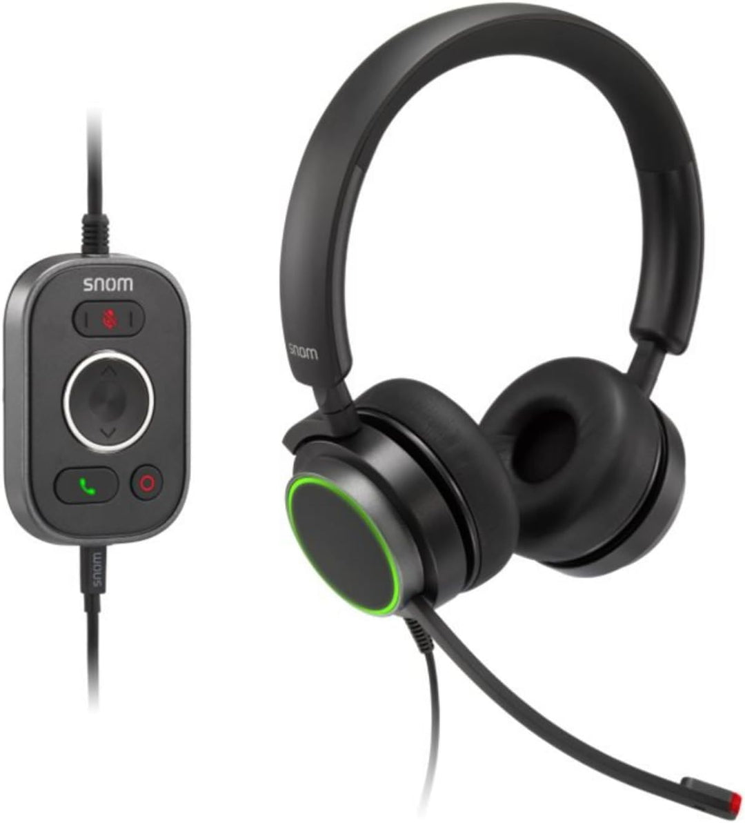 Snom A330D Kabelgebundenes Over-Ear-Headset - Headset Mit Mikrofon Kabellos, Kopfhörer Kabel, Gamin