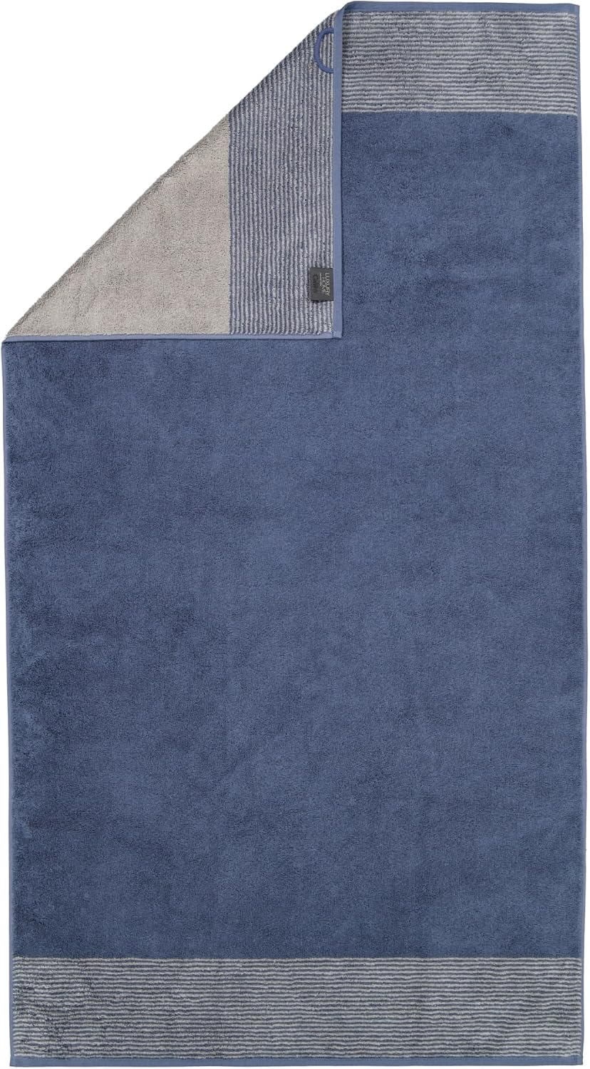 CAWÖ Home Handtücher Luxury Home Two-Tone 590 Nachtblau - 10 Duschtuch 80x150 cm, Duschtuch 80x150 c