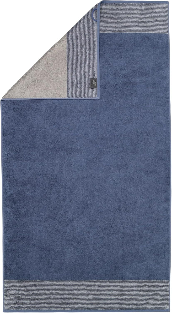 CAWÖ Home Handtücher Luxury Home Two-Tone 590 Nachtblau - 10 Duschtuch 80x150 cm, Duschtuch 80x150 c