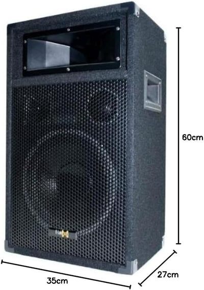 E-Lektron 500W DJ Party Lautsprecher Box - 25cm / 10" Bass PW25