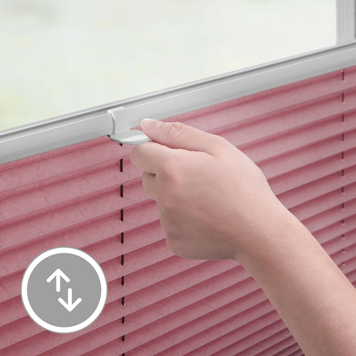 Lichtblick Plissee Klemmfix, ohne Bohren, verspannt, lichtdurchlässig, Blickdicht, Uni, mit elegante