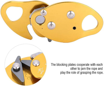 VGEBY Kletterseilgreifer, Aluminium Magnesium Legierung Sicherheit Klettern Abseilgreifer Bergsteige
