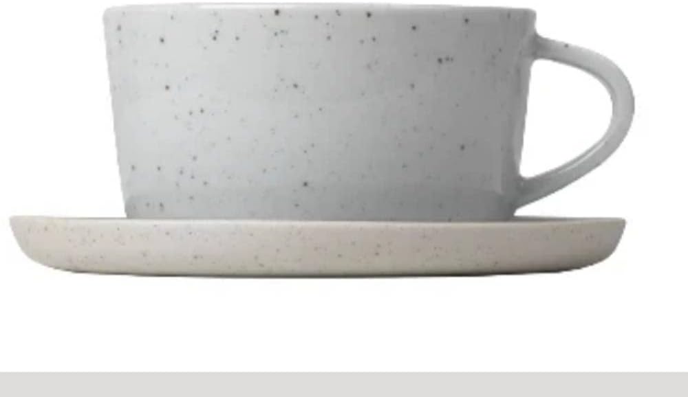 Blomus Teetassen 2er-Set Sablo, Teebecher, Steingut, Cloud, 250 ml, 64158, Cloud