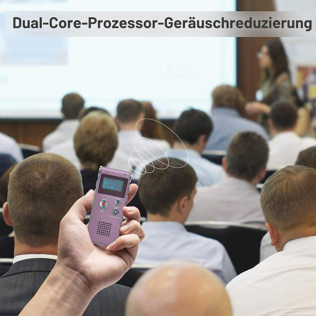 Lychee 8GB LCD Bildschirm Digitales Diktiergerät Aufnahmegerät Sprachaufnahme Audiorekorder Voice Re