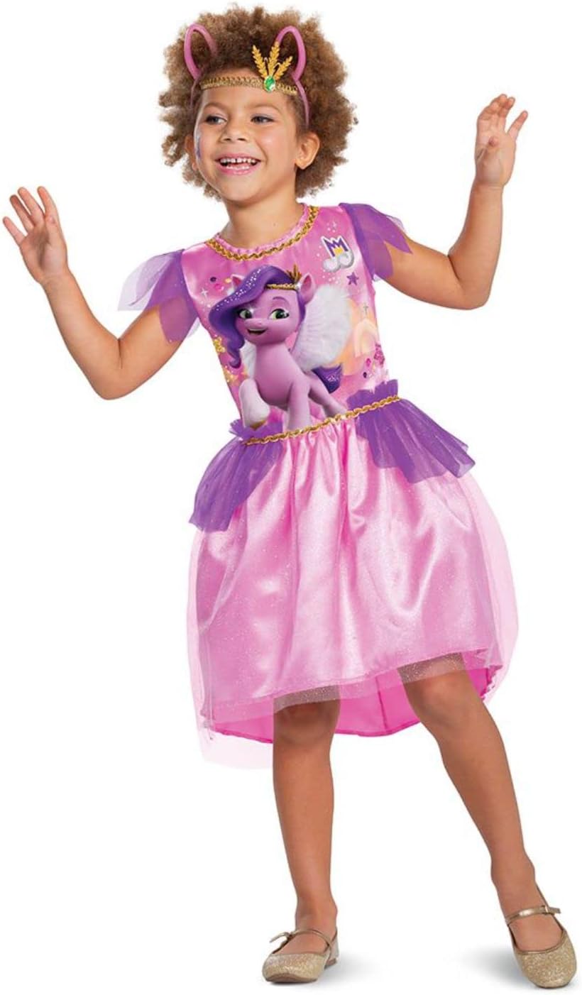 Pipp Petals Costume for Girls, Official My Little Pony Tutu Dress Character Outfit, Kids Size Small
