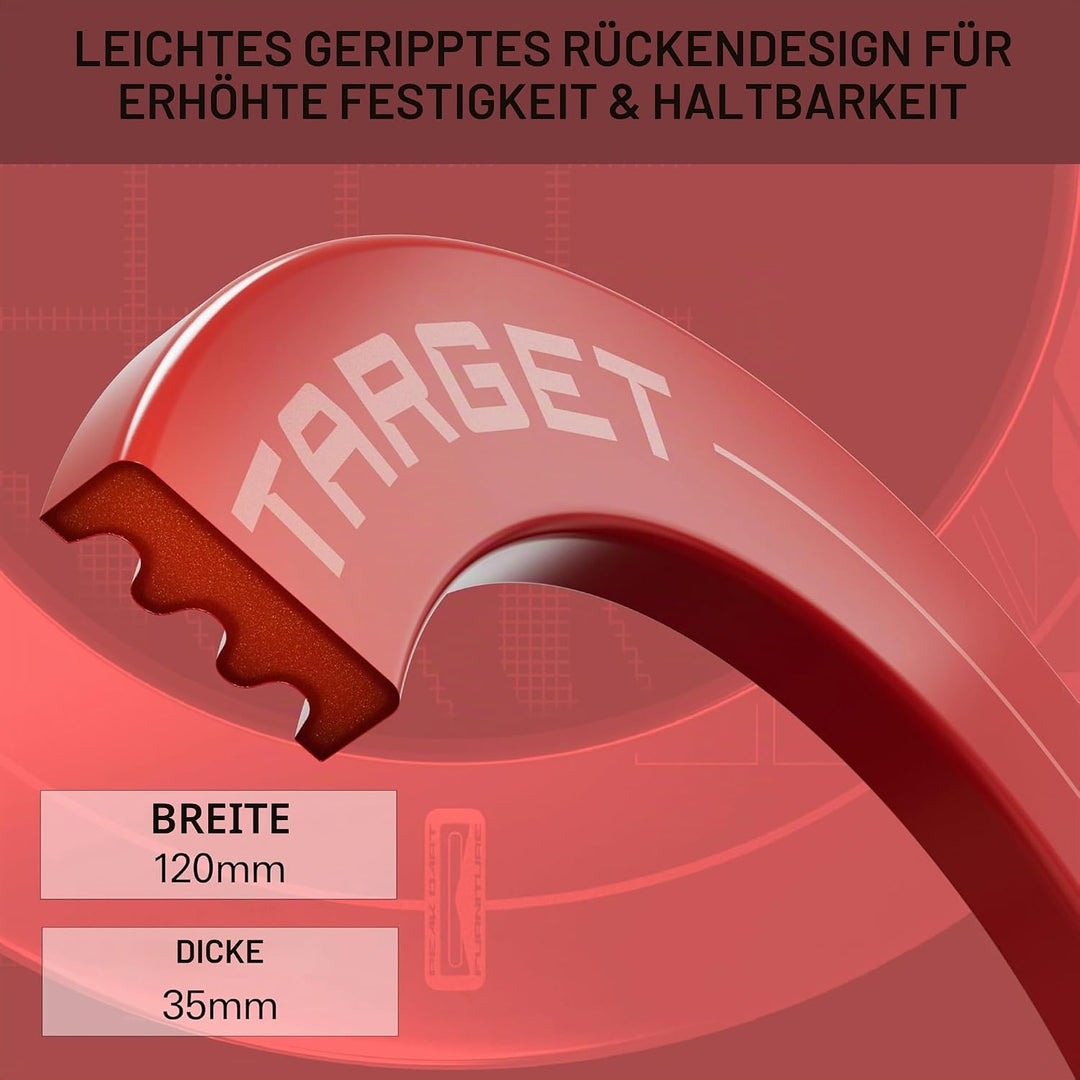 Target Darts Pro Tour Bedruckte Dartscheibe – rot und schwarz 1, 1