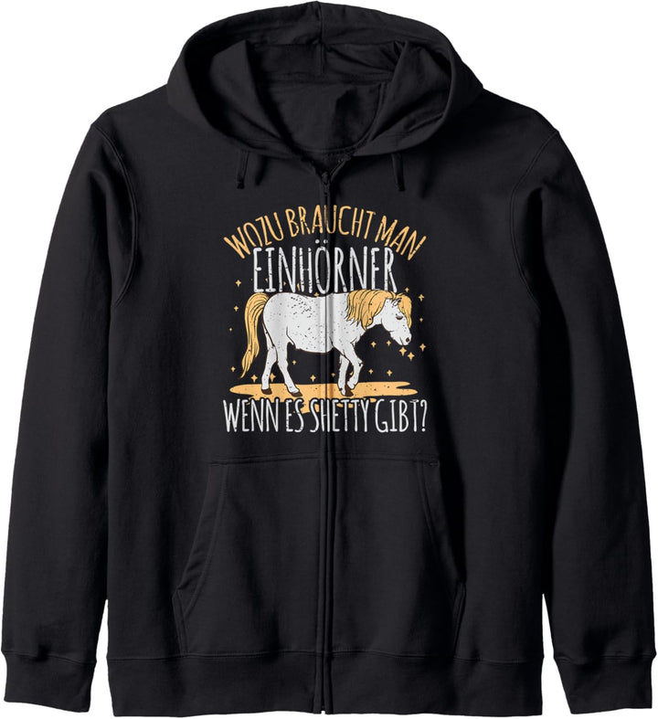 Du liebst reiten ein Shetty Pony grosse Liebe Pferde Geschenk Kapuzenjacke