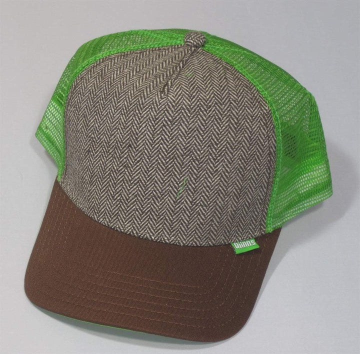 DJINNS - Tweed Combo (brown) - High Fitted Trucker Cap