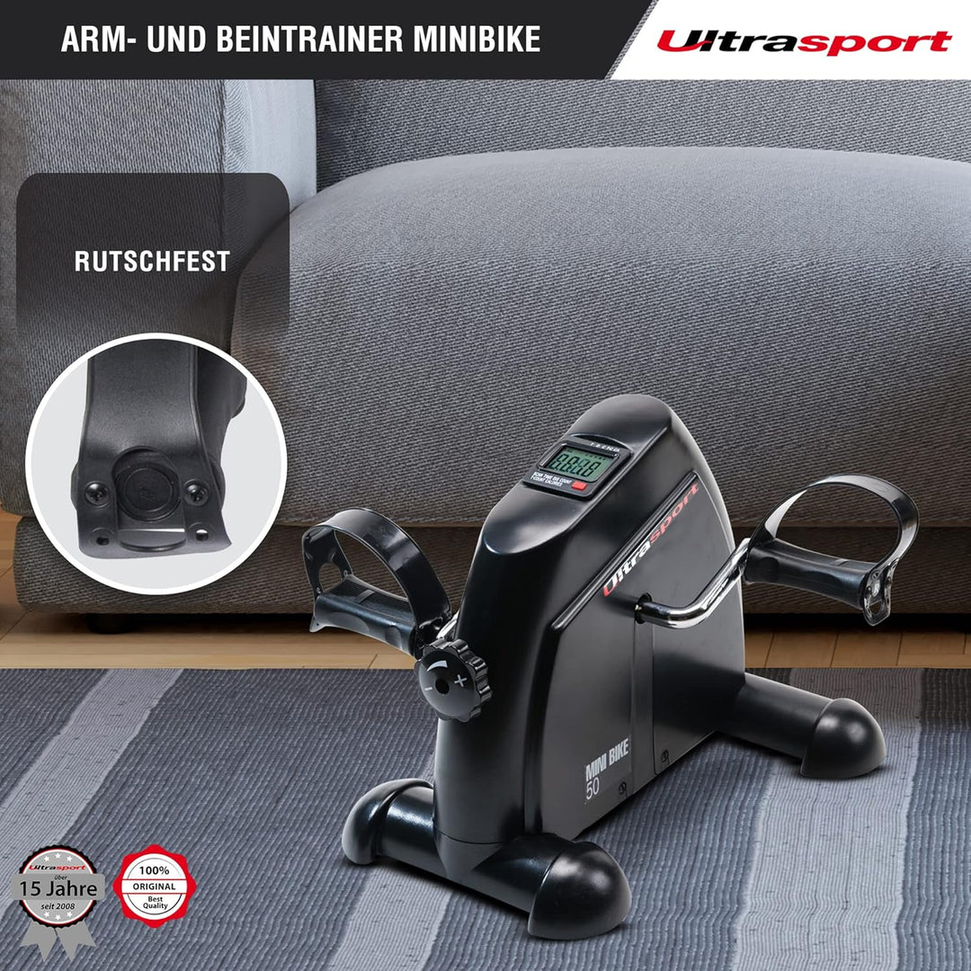 Ultrasport Mini Bike, kompakter Heimtrainer, Arm- und Beintrainer, Pedaltrainer, ideal für Senioren