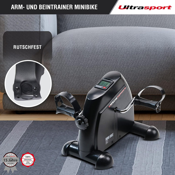Ultrasport Mini Bike, kompakter Heimtrainer, Arm- und Beintrainer, Pedaltrainer, ideal für Senioren