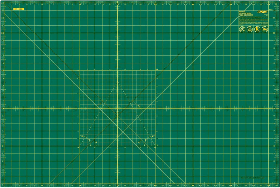 Olfa 61 x 91,4 cm doppelseitige, selbstheilende Drehmatte Grün, Grün
