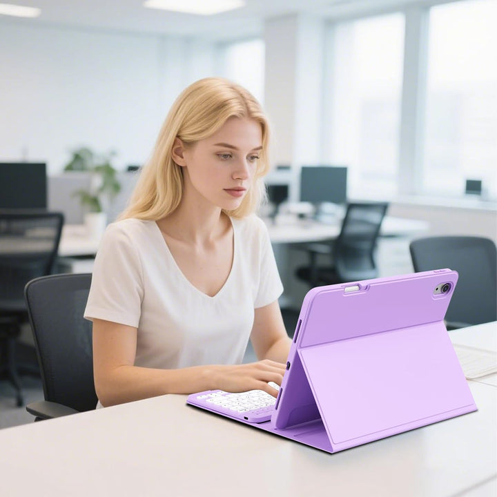 Tastatur Hülle für iPad 11. Generation 2025 A16, iPad 10. Generation 2022 10,9 Zoll, Weiche TPU Hüll
