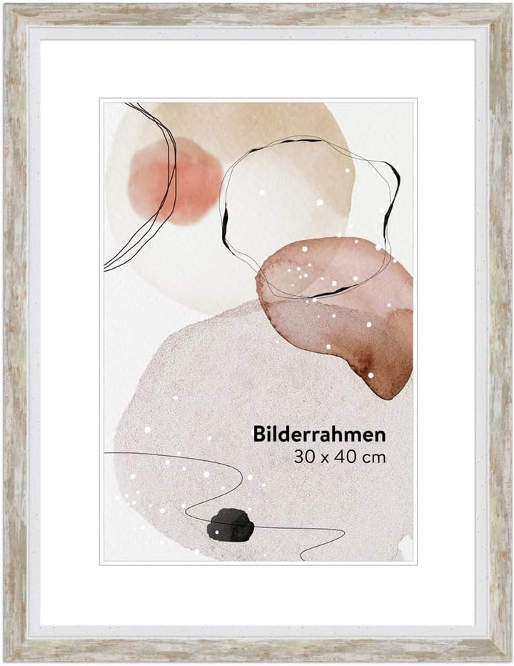 WANDStyle Bilderrahmen Modern 40x50cm I Farbe: Taupe I Fotorahmen I klassischer Bilderrahmen I Made