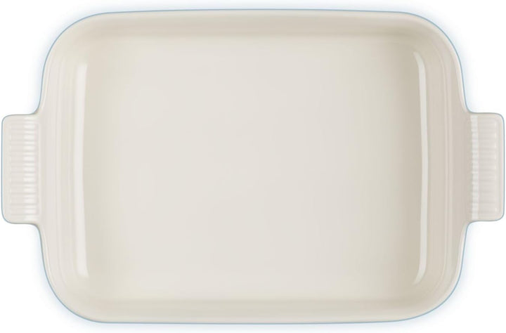 Le Creuset Rechteckige Auflaufform Tradition aus Steinzeug, 32 cm, 2.31 kg, Chambray, 71102324340001