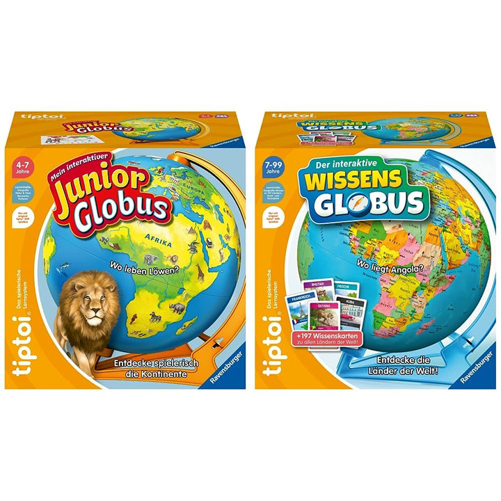 Ravensburger tiptoi 00115 - Mein interaktiver Junior Globus & tiptoi Spiel 00107 - Der interaktive W
