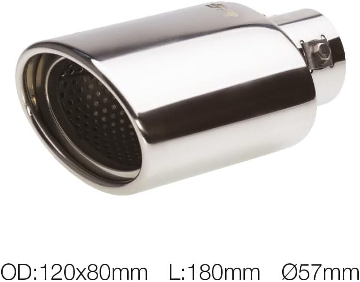 Simoni Racing TRX/75 Exhaust Tip Oval, INOX