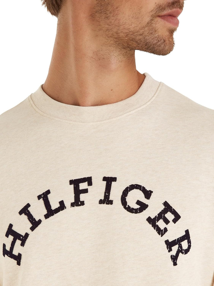 Tommy Hilfiger Herren Sweatshirt ohne Kapuze XS Braun (Calico Heather), XS Braun (Calico Heather)