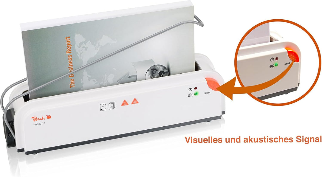 Peach Thermobindegerät - das einfachste und schnellste Bindesystem, bis 300 Blatt bis 300 Blatt Ther