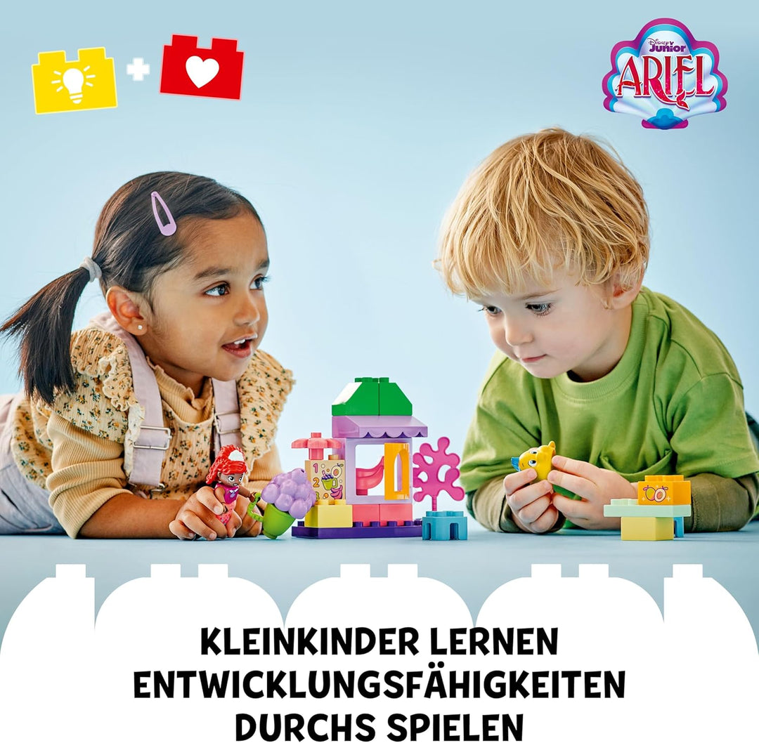 LEGO DUPLO | Disney Arielles und Fabius' Café-Kiosk, Kleine Meerjungfrau Spielzeug, Lernspielzeug mi
