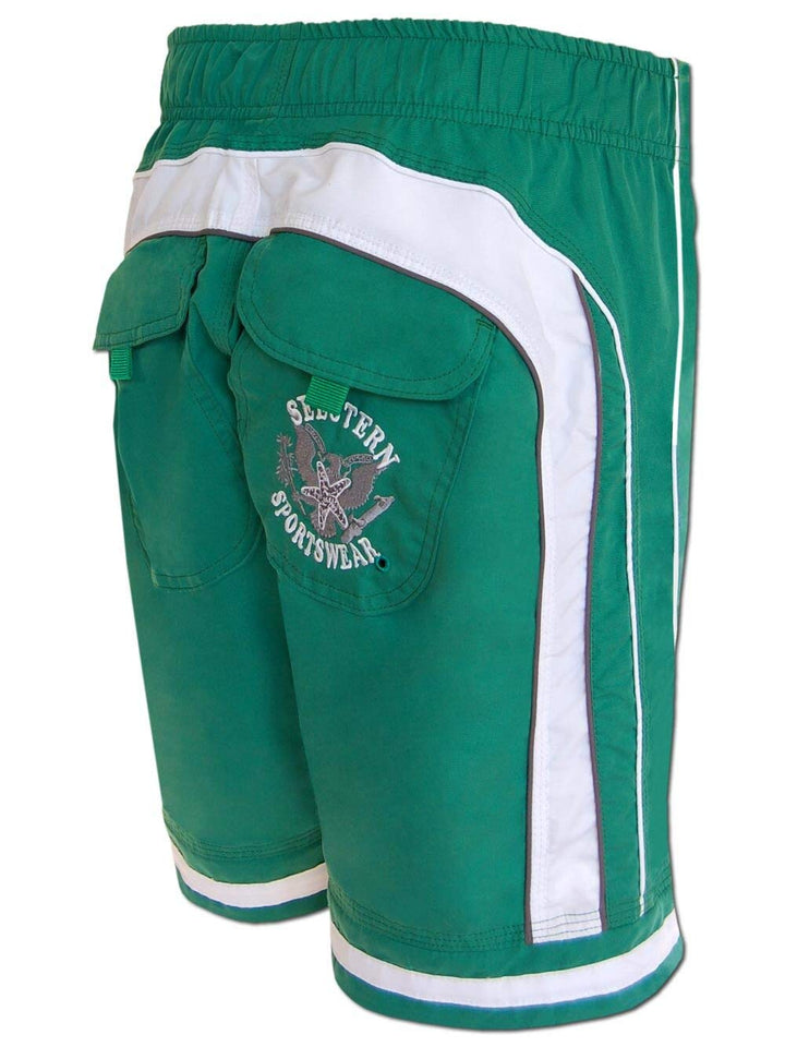 SEESTERN Herren Boardshorts Surfshorts Boardshort Badeshorts mit Gummizug hinten S-3XL mittellang 47