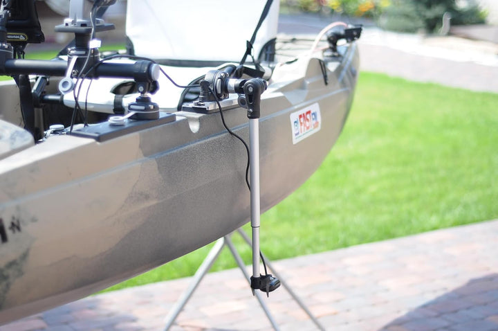 Fasten Teleskop Geberstange für Echolot Fish-Finder Transducer (300 - 500 mm) grau/schwarz, grau/sch