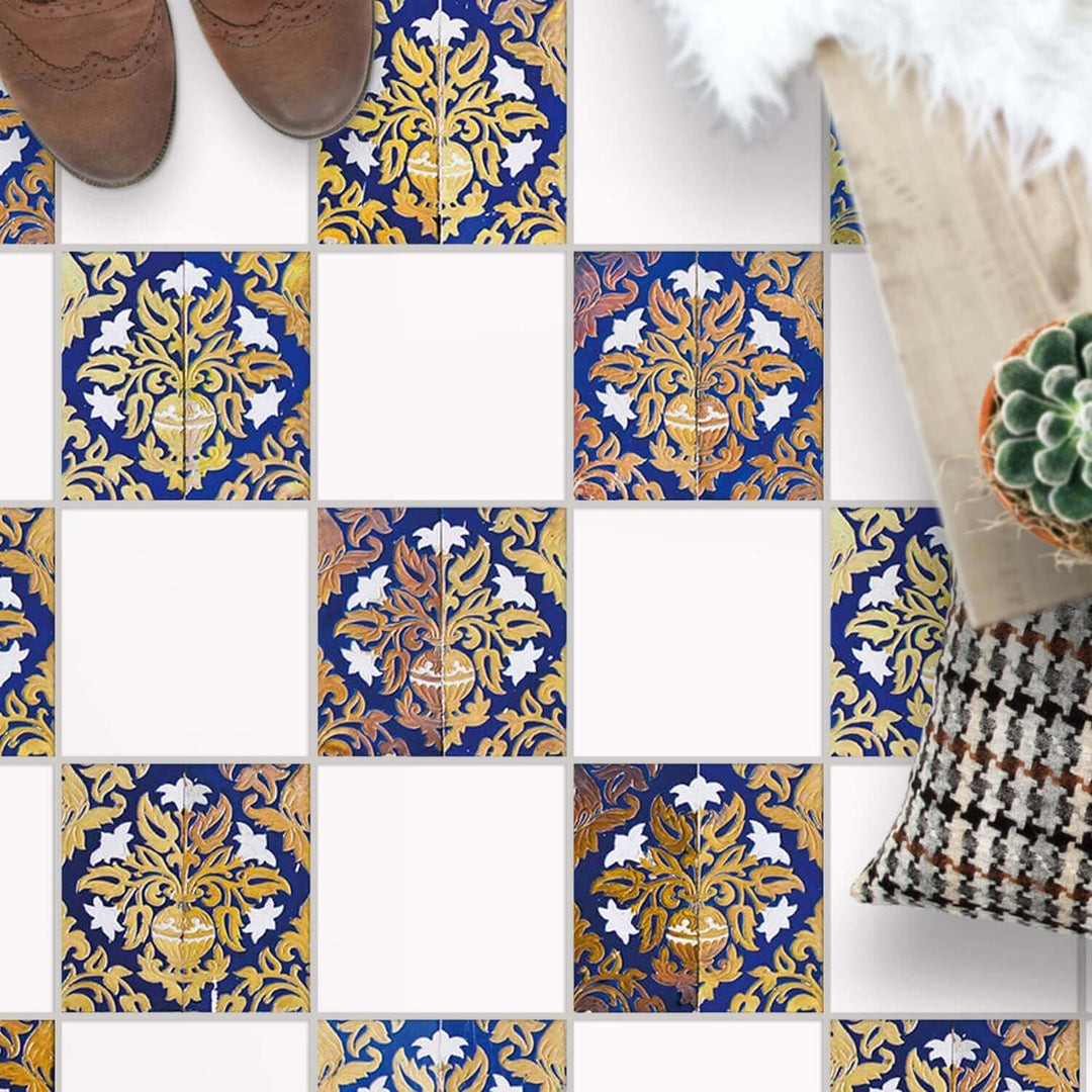 Fliesensticker für - [ Boden Fliesen ] - Aufkleber Folie Sticker für Fliesen Boden - Küche oder Bad