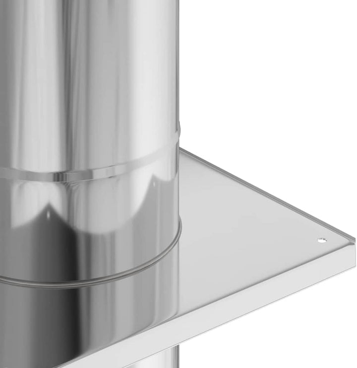 vidaXL Kaminverlängerung Silber 25 x 25 x 82 cm Edelstahl, Garten und Terrasse, Coole Kamin-Accessoi