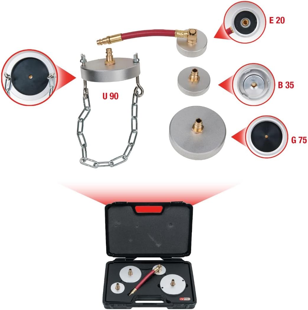 KS Tools 160.0710 Universal-Adaptersatz zur Bremsentlüftung, 4-tlg.
