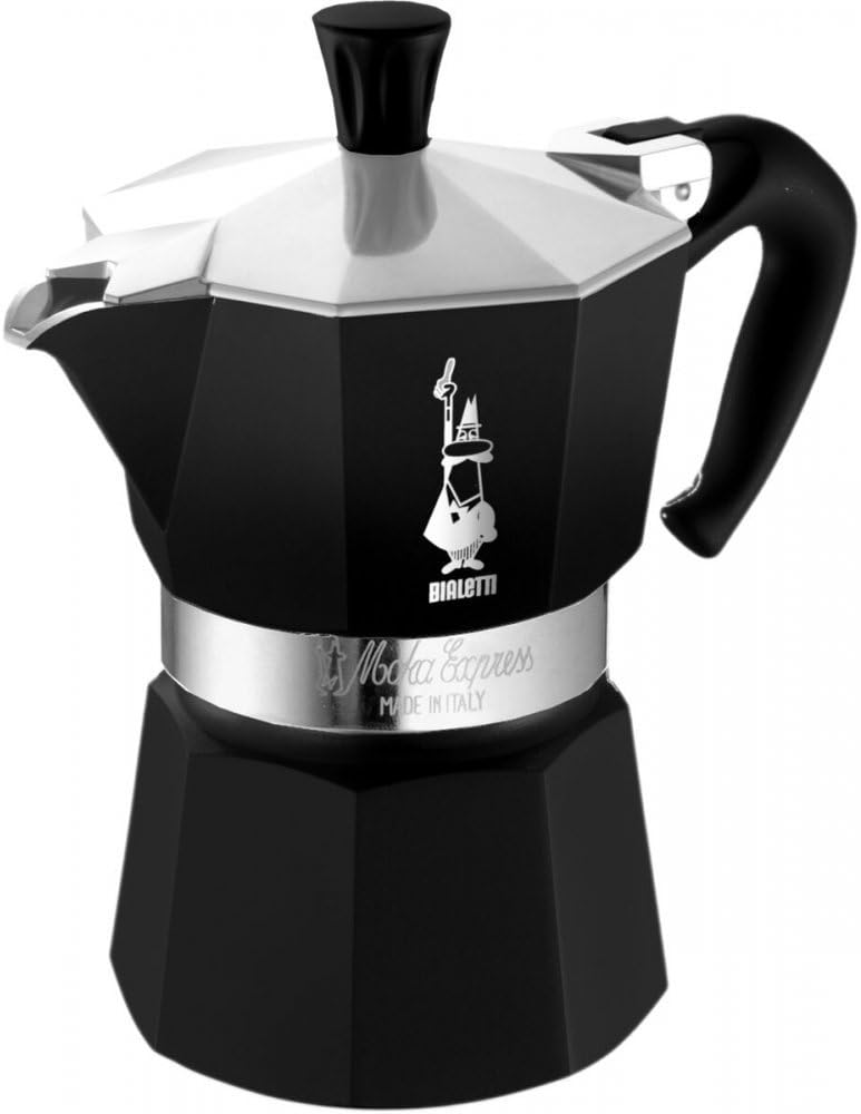 Bialetti Moka Express schwarz lackiert Espressokocher 6 Tassen