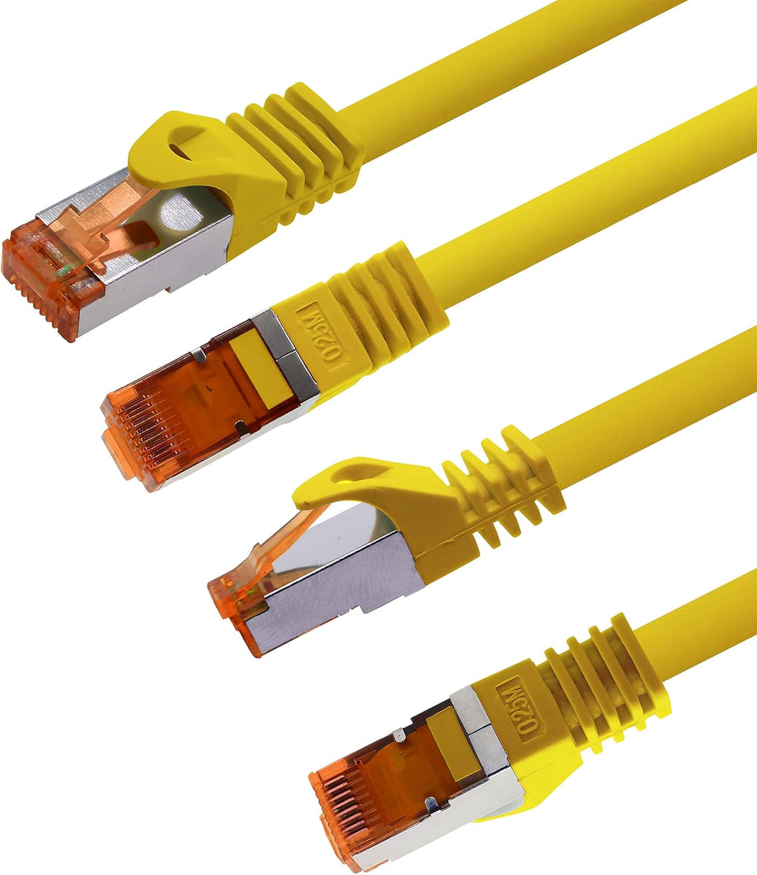 1aTTack.de 5m - Cat.7 Netzwerkkabel Gelb - 5 Stück Gigabit Ethernet LAN Kabel 10000 Mbit s Patchkabe