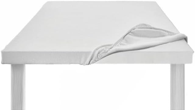 Tischdeckenklammern, Tischschoner, weiss, 140 x 140 cm… cm. 140x140, cm. 140x140