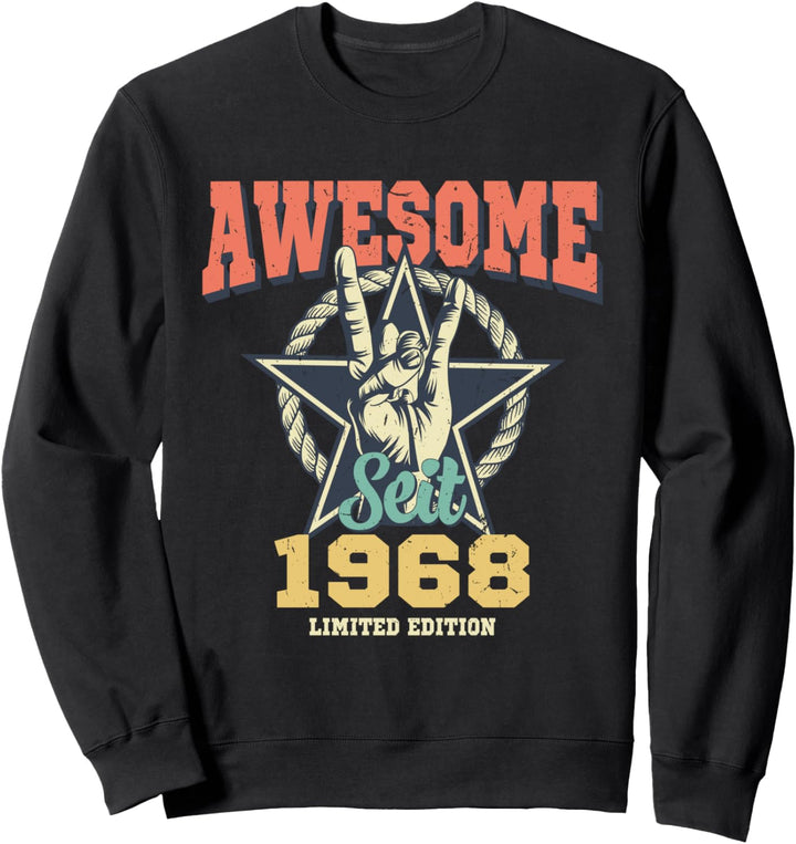 Awesome Since 1968 Jahrgang 52 Geburtstag Geschenk Vintage Sweatshirt