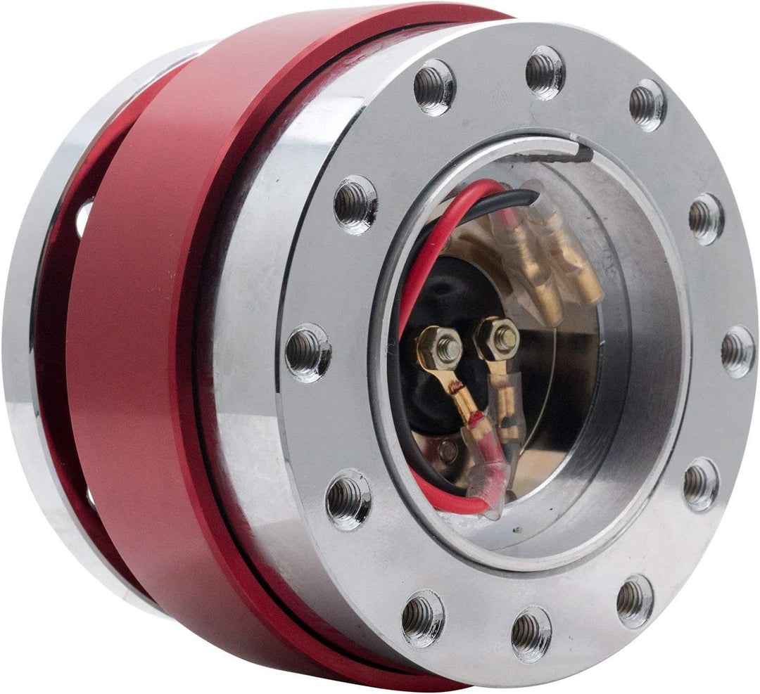 Riloer Lenkradnabenadapter Schnellwechsel-Boss-Kit für 6-Loch-Universal-Autorad (rot)