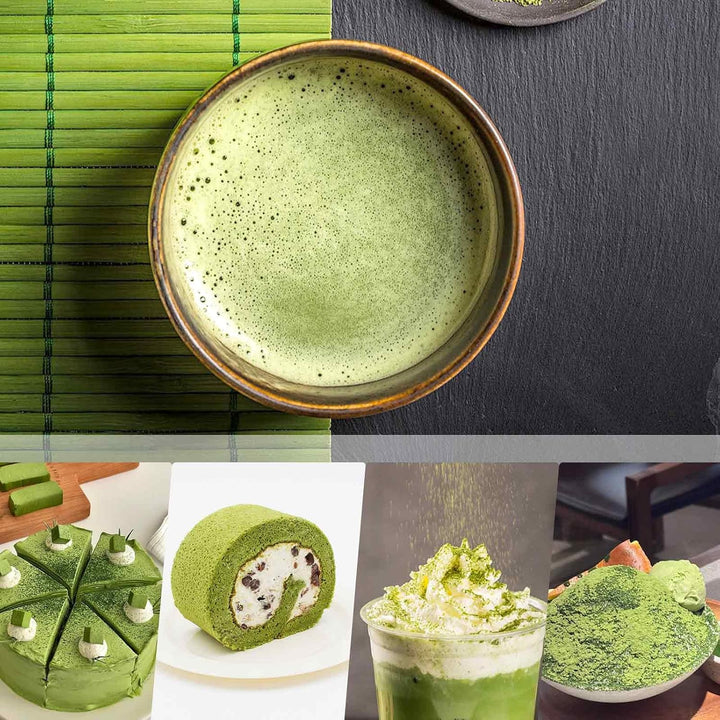 6 Stück Matcha Set, Matcha Tee Sets, Keramik Matcha Schale mit Ausgiesser, Bambus Matcha Besen, Chas