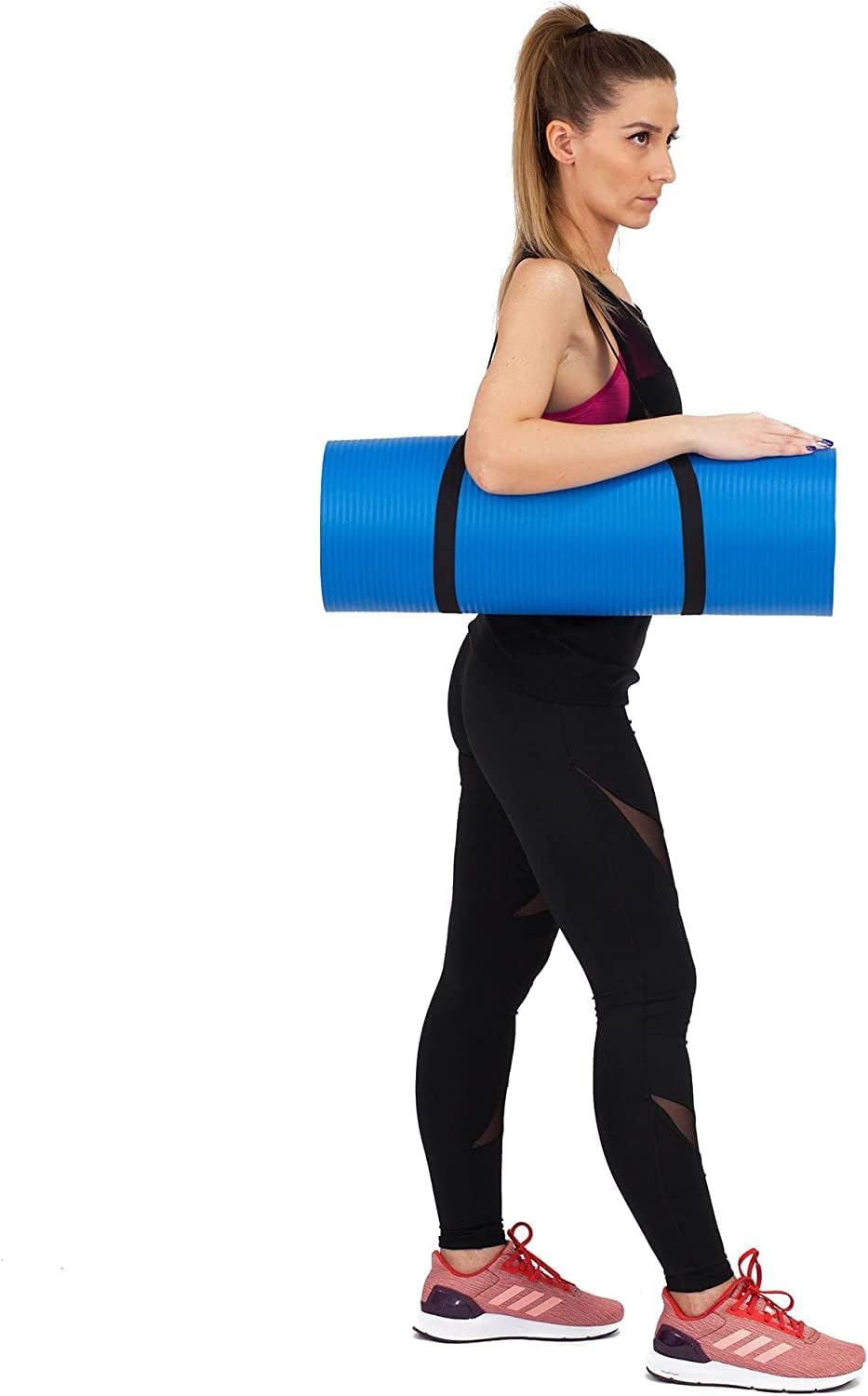 TechFit Yogamatte Rutschfest für das Fitnessstudio zu Hause - Pilates Matte für das Heimtraining, Yo
