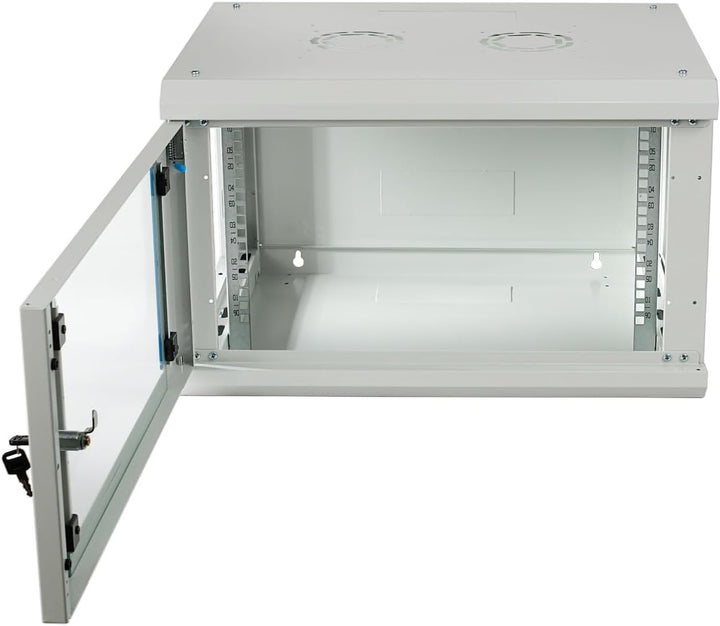 Koscom Connect Netzwerkschrank 6 HE I Serverschrank 19 Zoll I Wandmontage 600 x 450 x 369 mm I voll
